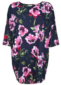 Zhenzi, Damen Tunika 'Filippa', Navy / Hellgrün / Pink / Weiß