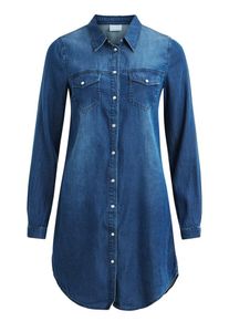 Vila, Damen Jeans-Kleid, Blue Denim