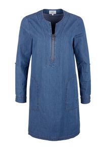 Q/S Designed By, Damen Jeanskleid mit Zipper, Blue Denim