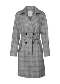 Pieces, Damen Trenchcoat, Grau / Hellgrau / Dunkelgrau