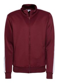 Kiomi, Herren Sweatjacke 'KM-0718-04008', Bordeaux / Wei&szlig;