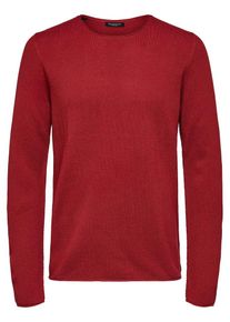 Selected Homme, Herren Pullover 'SLHROCKY CREW NECK B', Rot