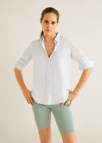 Mango, Damen Bluse, Hellblau