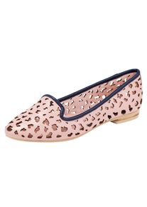Heine, Damen Ballerina, Marine / Rosa