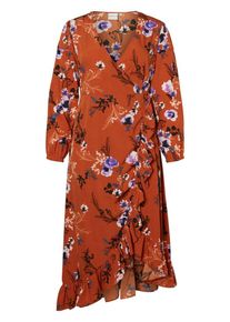 JUNAROSE, Damen Kleid, Helllila / Dunkelorange / Schwarz