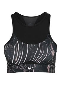Nike, Damen Sport-BH 'FEATHER CURVE', Dunkelgrau / Schwarz / Wei&szlig;