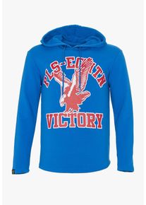 PLUS EIGHTEEN, Herren Kapuzenpullover, Blau