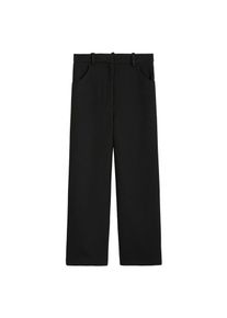 Mango, Damen Hose 'Twill', Schwarz