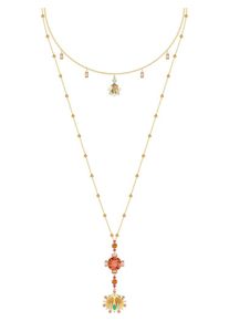 Swarovski, Damen Kette 'Lucky Goddess 5451303', Aqua / Bronze / Rubinrot