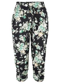 s.Oliver RED LABEL, Damen Caprihose, Türkis / Pastellgrün / Schwarz / Weiß