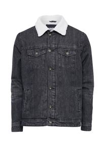 Urban Classics, Herren Jeansjacke 'Sherpa', Black Denim
