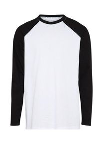 MICHALSKY FOR ABOUT YOU, Herren Longsleeve 'Elias', Schwarz / Weiß
