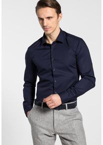 Eterna, Herren Langarm Hemd SUPER-SLIM, Marine