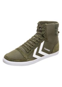 Hummel, Herren Sneaker 'Slimmer Stadil', Khaki / Wei&szlig;
