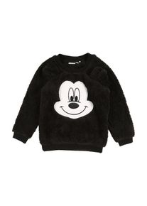 name it, Sweatshirt 'NMMMICKEY', Schwarz / Wei&szlig;