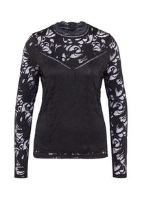 Vila, Damen Spitzenshirt 'Vistasia', Schwarz