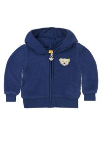 Steiff Collection, Mädchen Plüsch-Kapuzenjacke Mädchen , Baby, Beige / Blau