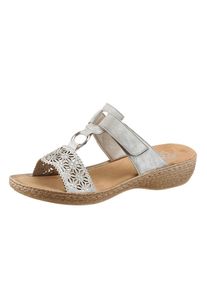 Rieker, Damen Keilpantolette, Hellgrau