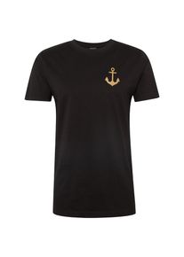 Mister Tee, Herren T-Shirt 'Captain', Gold / Schwarz