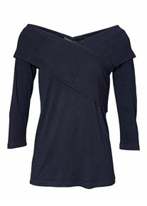 Heine, Damen Wickelshirt 3/4-Arm, Marine