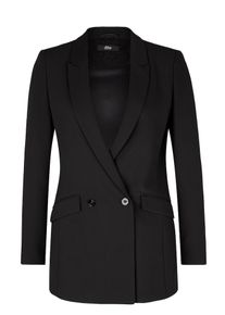 s.Oliver BLACK LABEL, Damen Longblazer, Schwarz