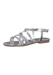 Marco Tozzi, Damen Riemchensandalen, Silber