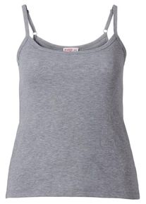 sheego Casual, Damen Basic Spaghettitop, Graumeliert