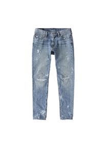 Abercrombie & Fitch Abercrombie & Fitch, Herren Jeans 'SUPER SLIM MED DEST PAINT 1CC', Blue Denim