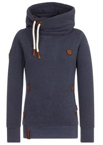 Naketano, Damen Sweatshirt 'Darth', Nachtblau / Braun / Wei&szlig;