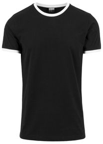 Urban Classics, Herren T-Shirt Ringer Tee, Schwarz