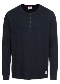 Jack & Jones JACK & JONES, Herren Langarmshirt 'JCOWAF TEE LS GRANDAD', Dunkelblau