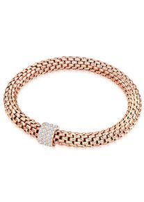 Rafaela Donata, Damen Silberarmband mit Glaskristall, Rosegold / Silber