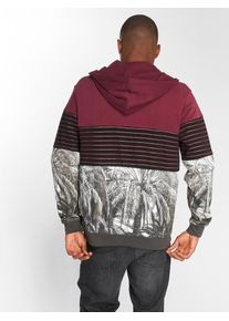 Just Rhyse, Herren Sweatjacke 'Chillico', Grau / Weinrot
