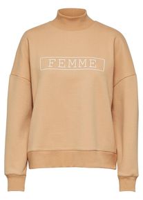 Selected Femme, Damen Sweatshirt, Hellbraun / Weiß
