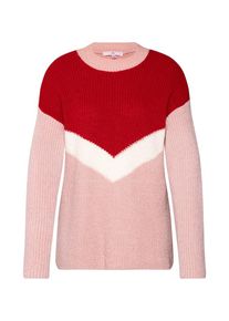 Missguided, Damen Pullover 'CHEVRON', Rosa / Rot / Wei&szlig;
