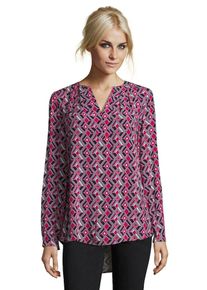 Cartoon, Damen Blusenshirt, Rauchblau / Pink