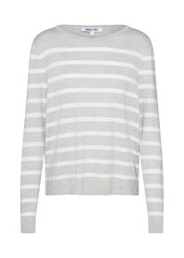 ABOUT YOU, Damen Pullover 'Enna', Grau / Wei&szlig;
