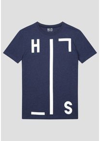 H.I.S. HIS JEANS, Herren T-Shirt, Dunkelblau / Weiß