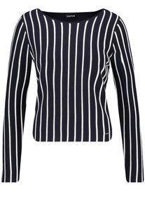 Taifun, Damen Pullover, Nachtblau / Weiß