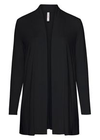 sheego Basic, Damen Shirtjacke, Schwarz