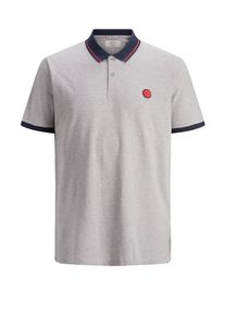 Jack & Jones JACK & JONES, Herren Poloshirt, Dunkelblau / Hellgrau / Rot