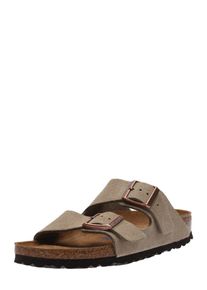 Birkenstock, Damen Pantolette 'Arizona Suede', Taupe