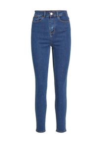Vila, Damen Jeans 'VICOMMIT FELICIA SLIM HW 7/8 V. MBD', Blue Denim