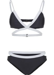 Urban Classics, Damen Bikini, Schwarz / Weiß