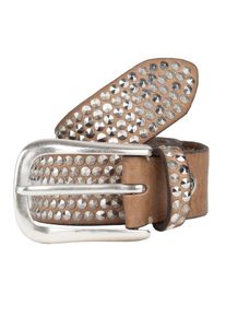 B.belt Handmade In Germany, Damen Nieteng&uuml;rtel, Camel