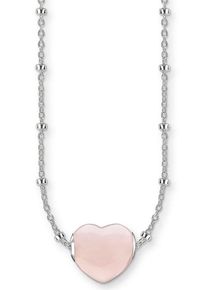 Thomas Sabo, Damen Charm-Ketten-Set 'Herz, SET0354-034-9-L45v' (Set, 2 tlg.), Rosa / Silber