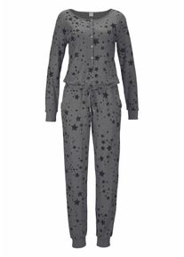 Bench, Damen Jumpsuit, Anthrazit / Graumeliert