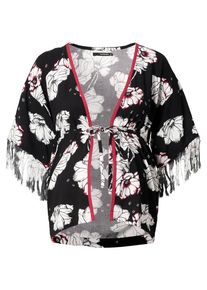 Supermom, Damen Strickjacke ' Kimono ', Rot / Schwarz / Wei&szlig;