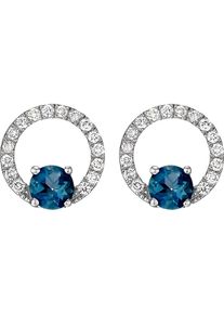 Christ, Damen Ohrstecker '87304019', Blau / Silber