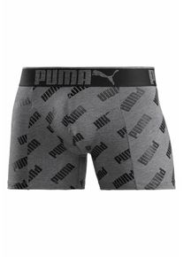 Puma, Herren Boxer 'Lifestyle AOP', Graumeliert / Schwarz